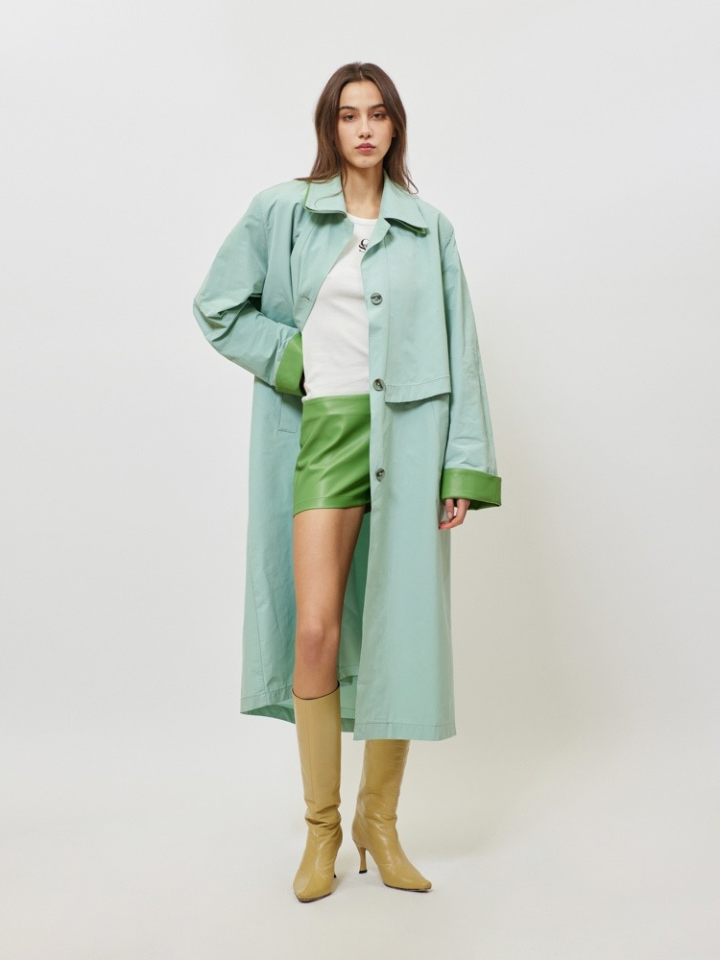 Mathiew Monochrome Trench Coat